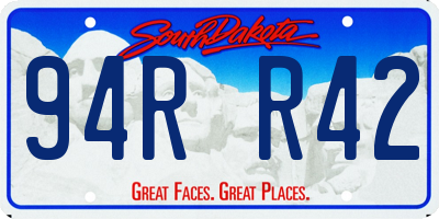 SD license plate 94RR42