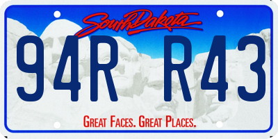 SD license plate 94RR43