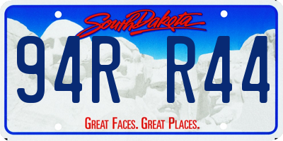 SD license plate 94RR44