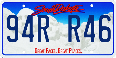 SD license plate 94RR46