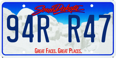 SD license plate 94RR47