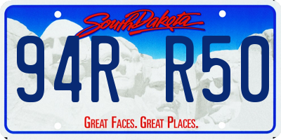 SD license plate 94RR50