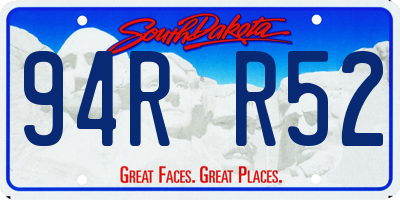 SD license plate 94RR52