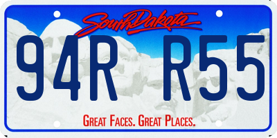 SD license plate 94RR55