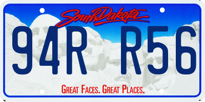 SD license plate 94RR56