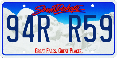 SD license plate 94RR59