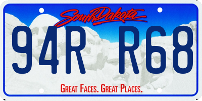 SD license plate 94RR68