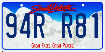 SD license plate 94RR81