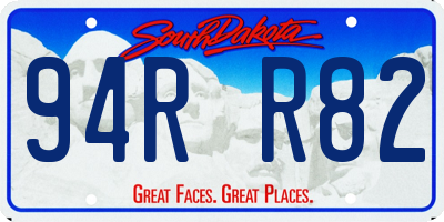 SD license plate 94RR82