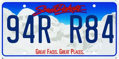 SD license plate 94RR84