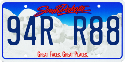 SD license plate 94RR88