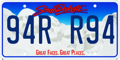 SD license plate 94RR94