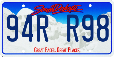 SD license plate 94RR98