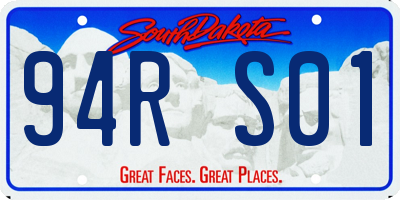 SD license plate 94RS01