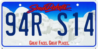 SD license plate 94RS14