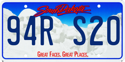 SD license plate 94RS20