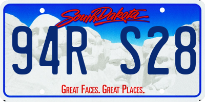 SD license plate 94RS28