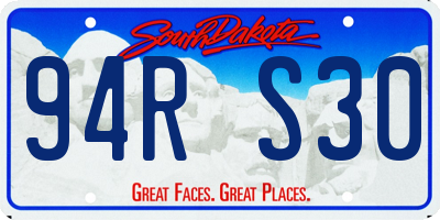 SD license plate 94RS30