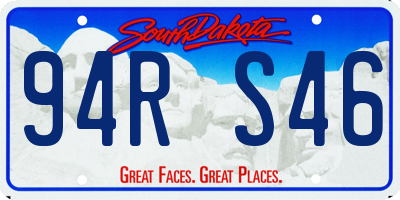 SD license plate 94RS46