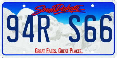 SD license plate 94RS66