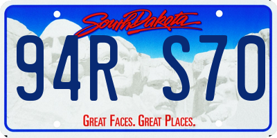 SD license plate 94RS70