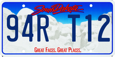 SD license plate 94RT12