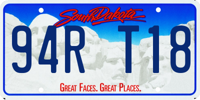 SD license plate 94RT18