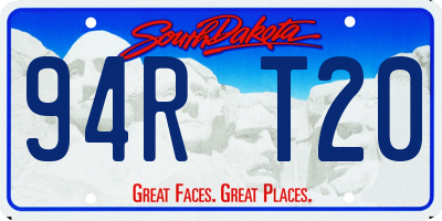 SD license plate 94RT20