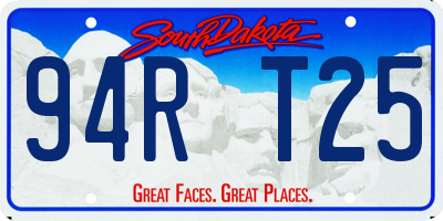 SD license plate 94RT25