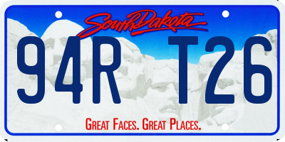 SD license plate 94RT26