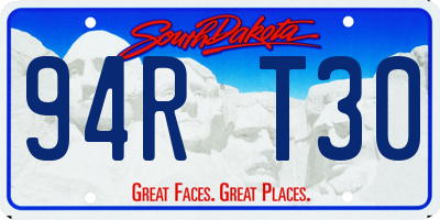 SD license plate 94RT30