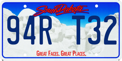 SD license plate 94RT32