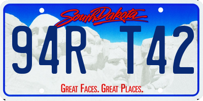 SD license plate 94RT42