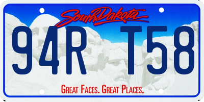 SD license plate 94RT58