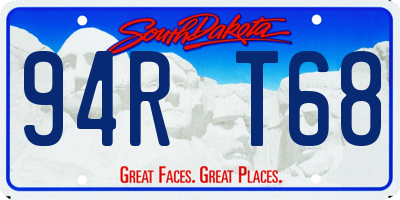 SD license plate 94RT68