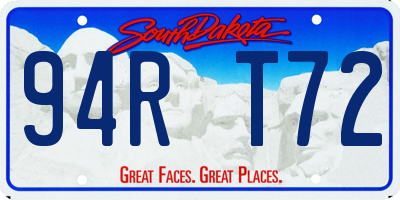 SD license plate 94RT72