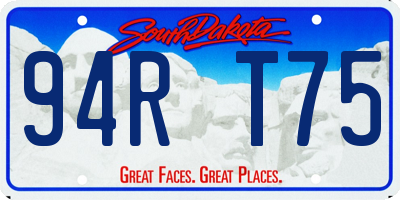 SD license plate 94RT75