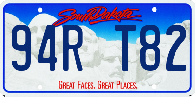 SD license plate 94RT82