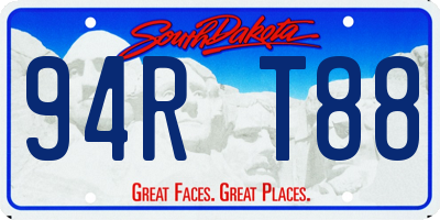 SD license plate 94RT88