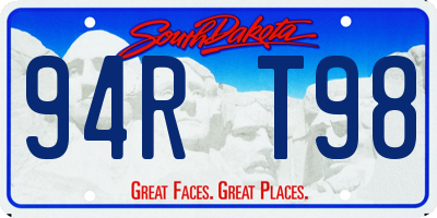 SD license plate 94RT98