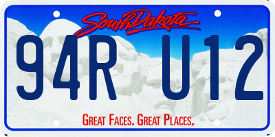 SD license plate 94RU12