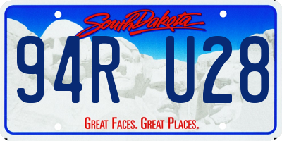 SD license plate 94RU28