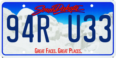 SD license plate 94RU33