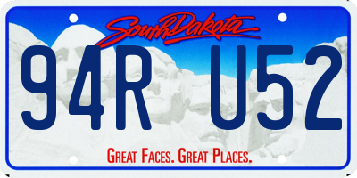 SD license plate 94RU52