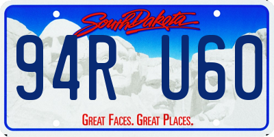 SD license plate 94RU60