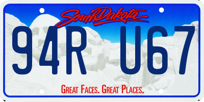 SD license plate 94RU67