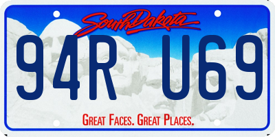 SD license plate 94RU69