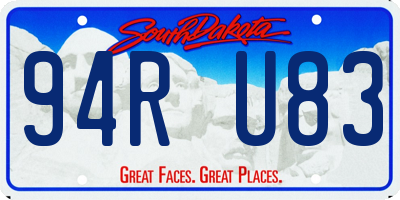 SD license plate 94RU83