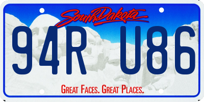 SD license plate 94RU86