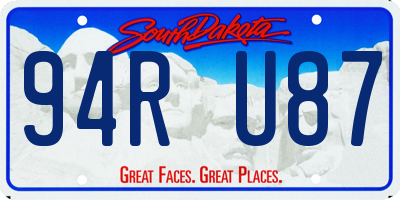 SD license plate 94RU87